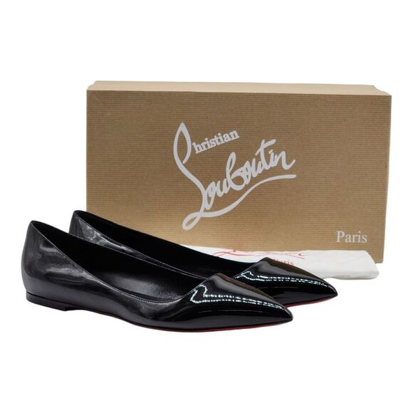 Christian Louboutin Shoes - Christian Louboutin Ballalla Patent Leather Ballet Flats Shoes in Black $745